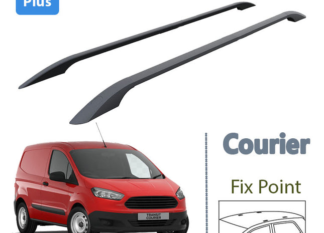 FordTransit Courier Aluminium Roof Rails Black 2016-2023