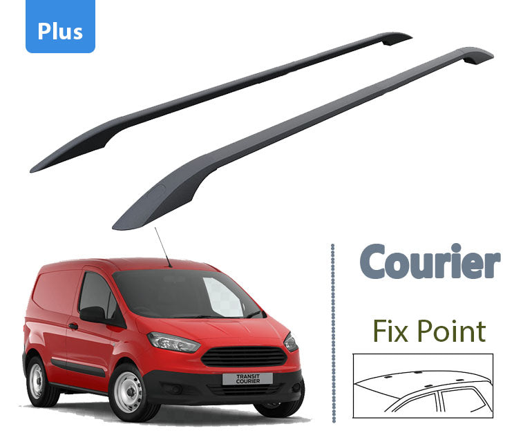 FordTransit Courier Aluminium Roof Rails Black 2016-2023