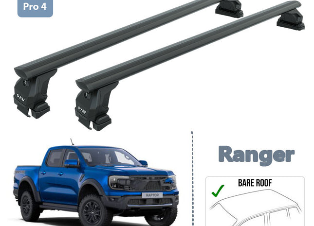 Ford Ranger Raptor 2023- Up Normal Roof Rack Cross Bars Spacial Series Black Series