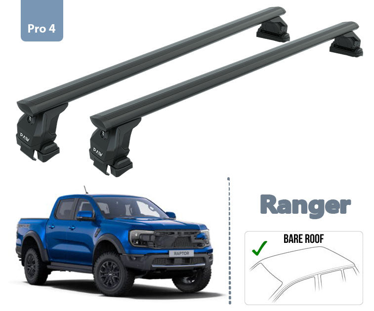 Ford Ranger Raptor 2023- Up Normal Roof Rack Cross Bars Spacial Series Black Series