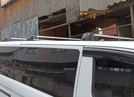 Ford Transit Custom Roof Racks Cross Bars Rails Top Carrier Alu Silver 3 Qty 2014-2022