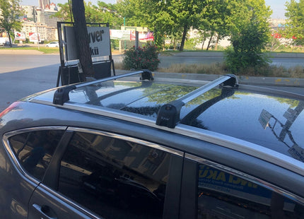 For Honda CR-V MK4 2012-18 Roof Rack Cross Bars Metal Bracket Flush Rail Alu Silver