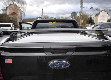 For Ford Ranger 2022-2025 Aluminium Bed Rack Cross Bar, Lockable, Black
