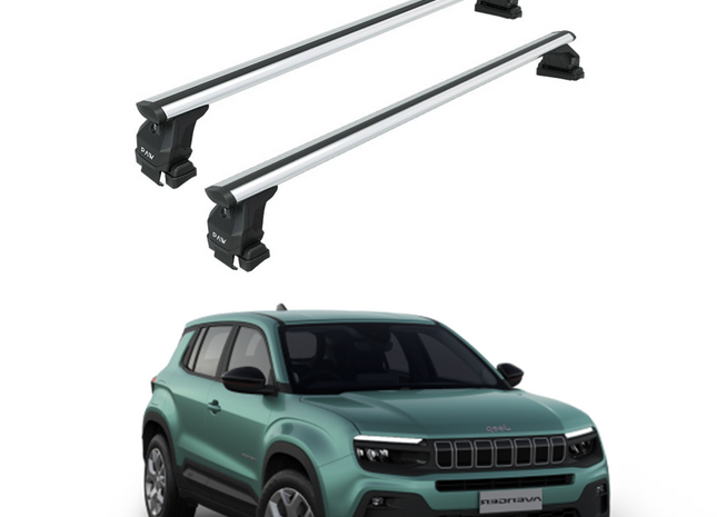 For Jeep Avenger 2022-2025 Roof Rack Cross Bars Normal Roof Alu Silver