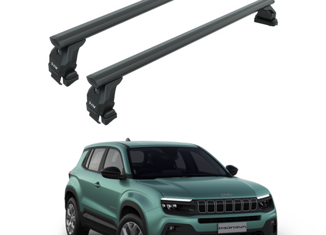 For Jeep Avenger 2022-2025 Roof Rack Cross Bars Normal Roof Alu Black