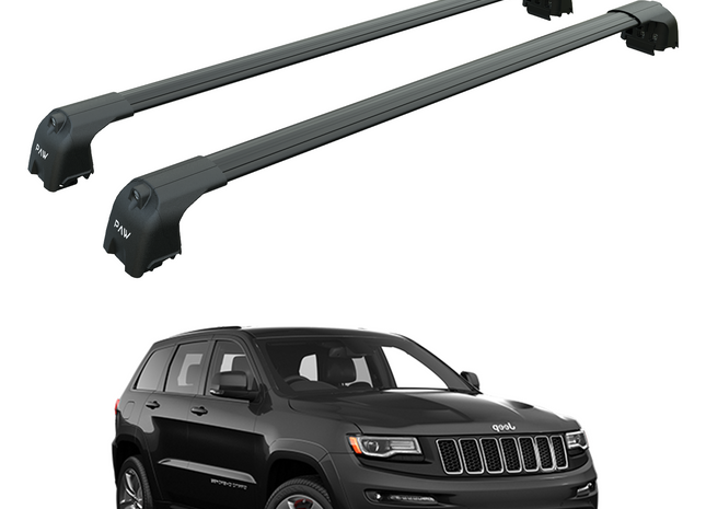For Jeep Grand Cherokee WK2 SRT 2011-2020 Roof Rack Cross Bars Flush Rail Black