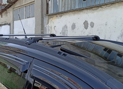 For Jeep Compass 2007-11 Roof Rack Cross Bars Flush Rail Alu Black