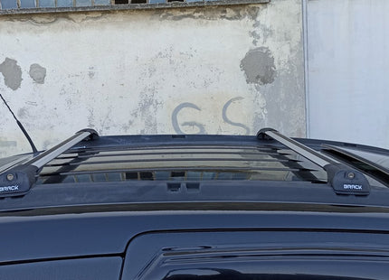 For Jeep Compass 2007-11 Roof Rack Cross Bars Flush Rail Alu Black