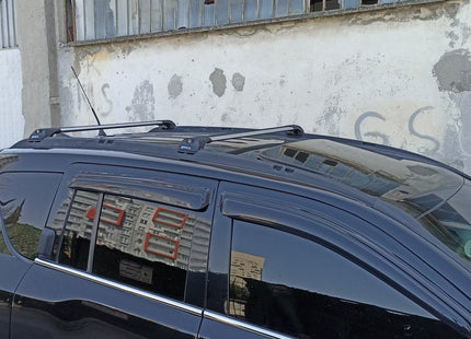 For Jeep Compass 2007-11 Roof Rack Cross Bars Flush Rail Alu Black