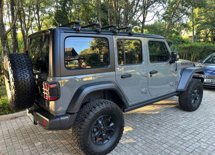 For Jeep Wrangler JK 2007-18 Roof Rack Cross Bars Metal Bracket Rain Gutters Black