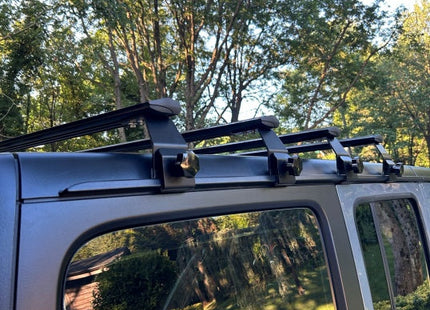 For Jeep Wrangler JK 2007-18 Roof Rack Cross Bars Metal Bracket Rain Gutters Silver