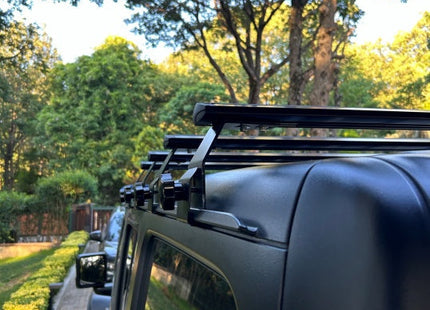For Jeep Wrangler JL 2018-Up Roof Rack Cross Bars Metal Bracket Rain Gutters Silver