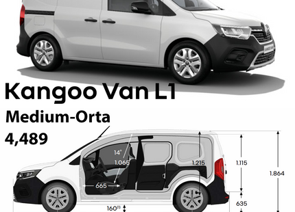 Foren Rault Kangoo Swb 2021-2025 Roof Side Rails, Plus Black