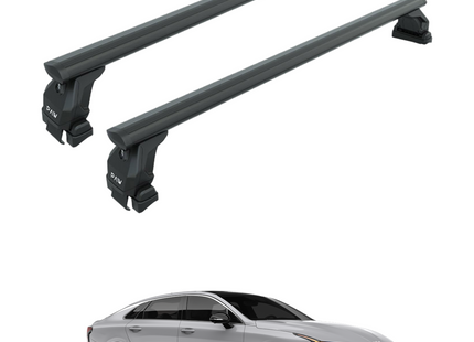 For KIA K5/Optima 2019-Up Roof Rack Cross Bars Normal Roof Alu Black