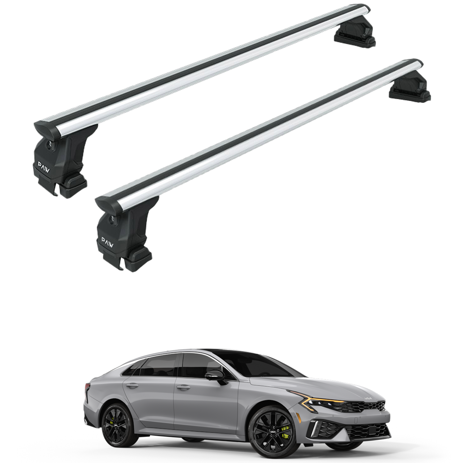 For KIA K5/Optima 2019-Up Roof Rack Cross Bars Normal Roof Alu Silver