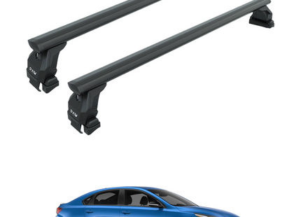 For Kia Forte 2019-Up Roof Rack Cross Bars Normal Roof Alu Black