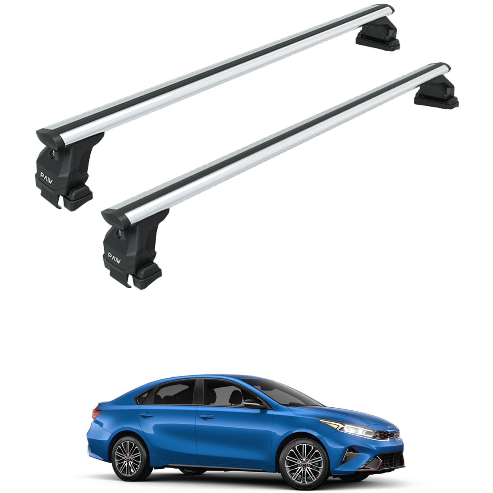 For Kia Forte 2019-Up Roof Rack Cross Bars Normal Roof Alu Silver
