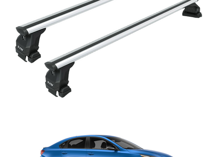 For Kia Forte 2019-Up Roof Rack Cross Bars Normal Roof Alu Silver