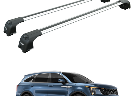 For Kia Sorento 2020-Up Roof Rack Cross Bars Flush Rail Alu Silver