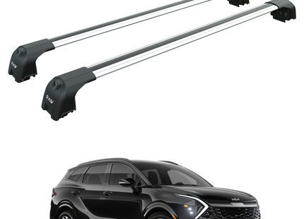 For Kia Sportage 2022-2025 Roof Rack Cross Bars Flush Rail Alu Silver