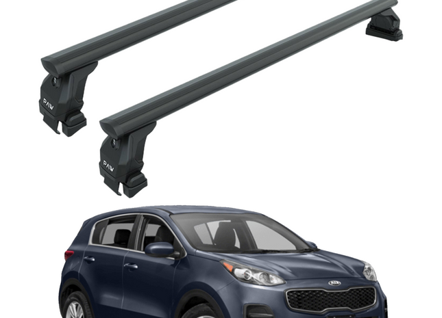 For Kia Sportage Roof Rack Cross Bars Normal Roof Alu Black 2016-2021