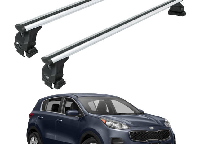 For Kia Sportage Roof Rack Cross Bars Normal Roof Alu Silver 2016-2021