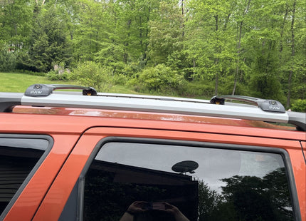 For Kia Borrego 2009-12 Roof Rack Cross Bars Raised Rail Alu Silver