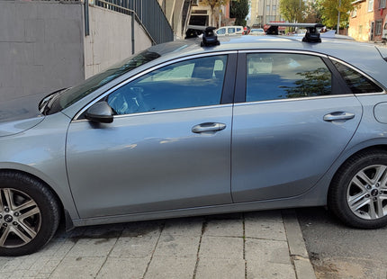 For KIA Ceed 2018-Up Roof Rack Cross Bars Fix Point Alu Black