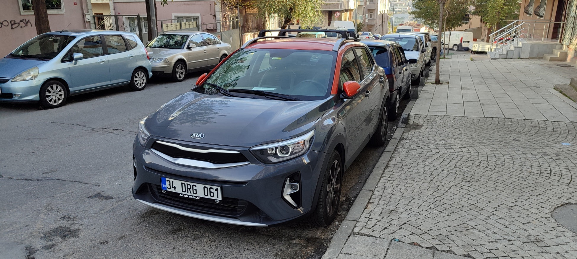 For KIA Stonic OY 2018-Up Roof Rack Cross Bars Raised Rail Alu Black