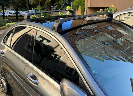 For Mercedes C Coupe W204 2007-2014 Roof Rack Cross Bars Fix Point Alu Black