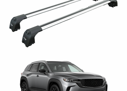 For Mazda CX 50 2021-Up Roof Rack Cross Bars Flush Rail Alu Silver
