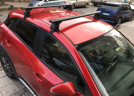 For Mazda CX 3 Roof Rack Cross Bars Normal Roof Alu Black 2016- Up