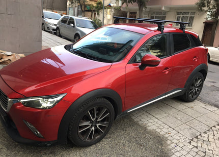 For Mazda CX 3 Roof Rack Cross Bars Normal Roof Alu Black 2016- Up