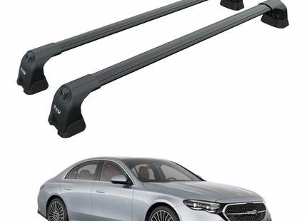 For Mercedes E Sedan W214 2024-Up Roof Rack Cross Bars Fix Point Alu Black
