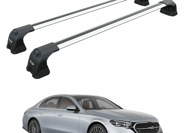 For Mercedes E Sedan W214 2024-Up Roof Rack Cross Bars Fix Point Alu Silver