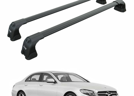 For Mercedes E Sedan W213 Roof Rack Cross Bars Fix Point Alu 2017-2023 Black