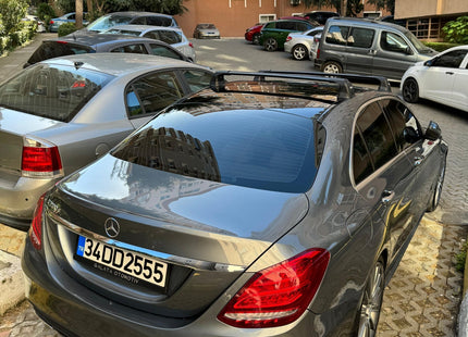 For Mercedes C Coupe W204 2007-2014 Roof Rack Cross Bars Fix Point Alu Silver