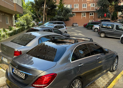 For Mercedes C W204 2007-2014 Roof Rack Cross Bars Fix Point Black