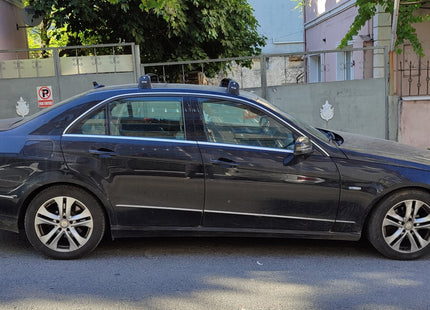 For Mercedes E Sedan W212 2013-2017 Roof Rack Cross Bars Fix Point Alu Black