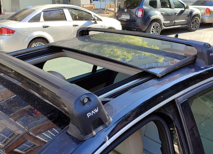 For Mercedes E Sedan W212 2009-2013 Roof Rack Cross Bars Fix Point Alu Black