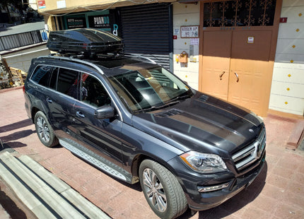 For Mercedes Benz GL X6 2014-Up Roof Rack Cross Bars Metal Bracket Raised Rail Alu Black