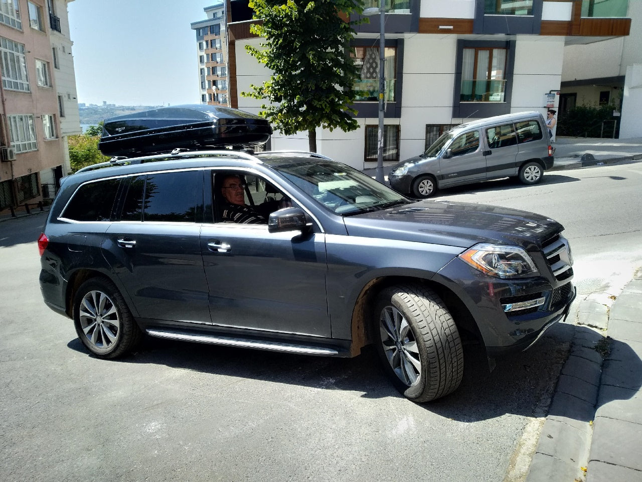 For Mercedes Benz GL X6 2014-Up Roof Rack Cross Bars Metal Bracket Raised Rail Alu Black