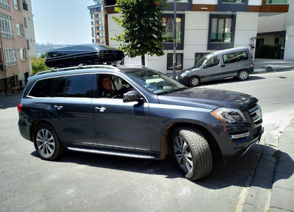For Mercedes Benz GL X6 2014-Up Roof Rack Cross Bars Metal Bracket Raised Rail Alu Silver