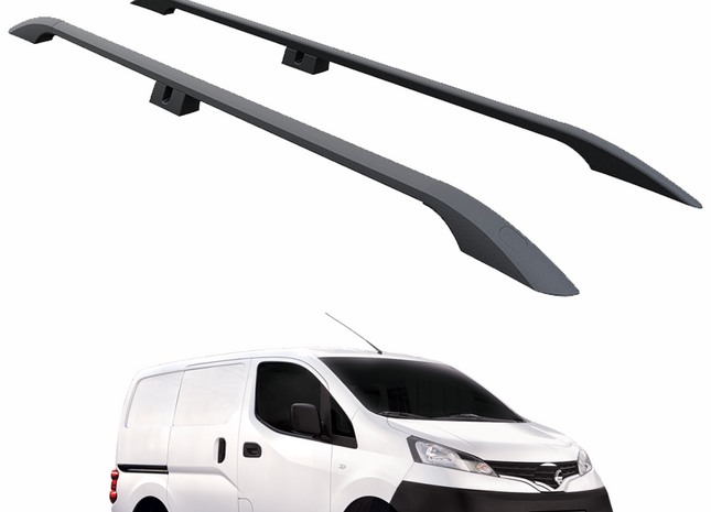 For Nissan NV200 2009-2025 Aluminium Roof Side Rails Plus Black