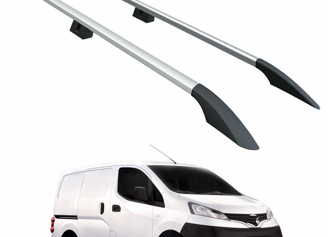 For Nissan NV200 2009-2025 Aluminium Roof Side Rails Plus Silver