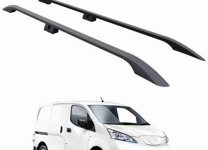 For Nissan E NV200 2014-2025 Aluminium Roof Side Rails Plus Black