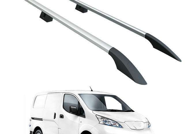 For Nissan E NV200 2014-2025 Aluminium Roof Side Rails Plus Silver