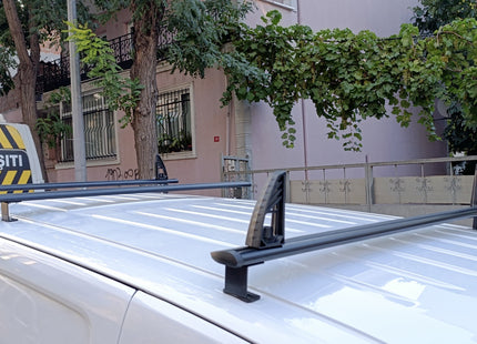 For Peugeot Partner Roof Racks Cross Bars Carrier Alu 2018- Up 3 Qty Silver