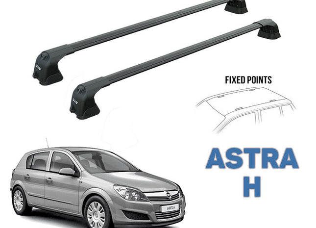 For Opel Astra H Roof Rack System Carrier Cross Bars Black 2004-2010