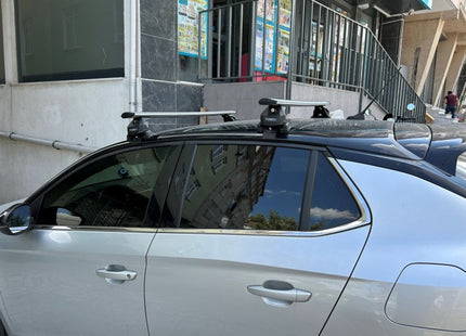 For Vauxhall Corsa F (2019-2025) Roof Rack System Carrier Cross Bars, Black